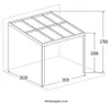 Terrassenüberdachung 312 x 303 x 226 / 278 cm (Grau) Produktbild-Vorschau 7