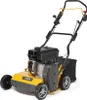 A yellow and black STIGA petrol scarifier is shown against a white background. Produktbild-Vorschau