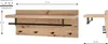 HAKU Wandgarderobe Eiche hell, schwarz- MDF, Metall, B/H/T: Produktbild-Vorschau 2