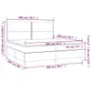 Boxspringbett mit Matratze & LED Taupe 200x200 cm Stoff Produktbild-Vorschau 8