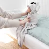 Navaris Baby Handtuch mit Kapuze und Waschlappen - Set aus Produktbild-Vorschau 2