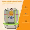 Ø140cm Gartentrampolin mit Sicherheitsnetz Trampolin bis Produktbild-Vorschau 2
