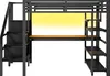 Letto a castello Merax 140x200 cm con scala, scrivania, Anteprima dell’immagine prodotto 6