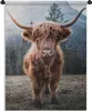 MuchoWow® Wandteppich Wandbehang Schottisches Hochlandrind Produktbild-Vorschau 1