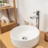 MII 30 cm rundes Aufsatzwaschbecken aus weißer Keramik Produktbild-Vorschau 5