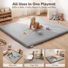 Comomy Baby Spielmatte 127x127cm Einfarbig Leder Produktbild-Vorschau 2