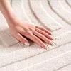 Skandinavischer Teppich Boho Design Einfarbig Beige und Náhled obrázku produktu 4