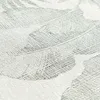 A close-up view of a textured wallpaper with a palm leaf pattern. Produktbild-Vorschau