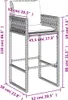 vidaXL Garten-Barhocker mit Kissen 2 Stk. Grau Poly Rattan Produktbild-Vorschau 10