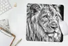MuchoWow® Mauspad Mousepad Porträt - Löwe - Schwarz und Produktbild-Vorschau 5