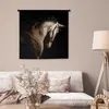 MuchoWow® Wandteppich Wandbehang Pferde - Halfter - Schwarz Produktbild-Vorschau 5