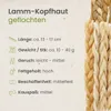 Lamm-Kopfhaut, geflochten, Gewicht:500g Produktbild-Vorschau 3