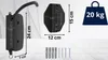 A product image showing a wall-mounted bicycle holder and its components, with dimensions and weight capacity indicated. Náhled obrázku produktu