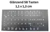 DEUTSCHE Tastaturaufkleber - schwarz GLÄNZEND 58 Tasten 1,1 Produktbild-Vorschau 3