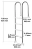 VEVOR Schwimmbadleiter, 4-Stufen Treppe mit doppelten Produktbild-Vorschau 7