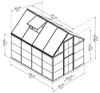 Palram - Canopia Aluminium Gewächshaus Hybrid 68 Grün Produktbild-Vorschau 7