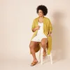 A. Essentials: Lichte badjas voor dames, middelgroot Productafbeelding-voorbeeld 8