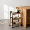Chariot Relaxdays, 3 niveaux, bambou et métal, dimensions : Voir les images du produit 3