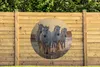 MuchoWow® Gartenposter Outdoor-Poster Rund Pferde - Wasser Produktbild-Vorschau 3
