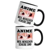 Anime Weil Menschen Scheiße Sind Tasse Schwarz Geschenkidee Produktbild-Vorschau 2