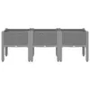 CLORIS Pflanzkasten mit Beinen Hellgrau 120x40x42 cm PP Produktbild-Vorschau 3