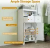 Mobile da bagno COSTWAY, mobile da bagno con 2 ante e 2 Anteprima dell’immagine prodotto 4
