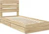 Aufbewahrungsbett Sonoma-Eiche 90 x 200 cm Holzwerkstoff Produktbild-Vorschau 4