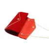 Rot  Abend Clutch Tasche Samt Stoff Braut Geldbörse für Produktbild-Vorschau 3