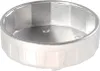 A silver-colored oil filter cap is shown against a white background. Produktbild-Vorschau