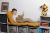 Dekokissen für Kinderwippe Velour Beige 120 x 50 x 8 cm, Produktbild-Vorschau 7