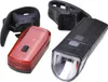 A set of bicycle lights, including a front headlight and a rear taillight, are arranged on a white background. Náhľad obrázku produktu