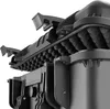 A close-up view of the latches and foam padding of an open black case. Produktbild-Vorschau