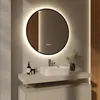 Mirlux LED Badspiegel rund 80 cm mit schwarzem Rahmen Produktbild-Vorschau 2