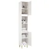 vidaXL Badschrank, Holzwerkstoff, Weiß, 30x30x190 cm, mit Produktbild-Vorschau 5