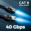 deleyCON 0,5m CAT 8 Netzwerkkabel Nylon RJ45 40 Gbit/s Produktbild-Vorschau 3