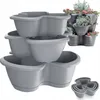 Pot à herbes RESPANA TRIO 47 cm, (lot de 3) - pierre grise Voir les images du produit 9