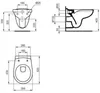 IDEAL STANDARD K881001 Wandtiefspül-WC Eurovit, randlos, Produktbild-Vorschau 3