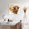Poster - Poster ohne Rahmen - Stier Scotch Aquarell - 60x60 Produktbild-Vorschau 5