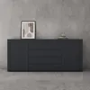 doporro Buffet Commode 167 cm Meuble de Rangement Gris Noir Voir les images du produit 2