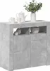 vidaXL Credenza con luci LED grigio cemento 80x35x75 cm Anteprima dell’immagine prodotto 4