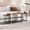 COSTWAY Couchtisch 3er Set, Wohnzimmertisch mit 2 Produktbild-Vorschau 2
