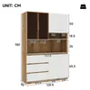 Armadietti da cucina Flieks con illuminazione a LED, 3 Anteprima dell’immagine prodotto 8