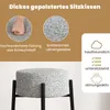 A marketing image showing a stool with text and icons highlighting its features. Podgląd zdjęcia produktu