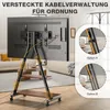 TVON Brauner TV-Ständer Rollbarer TV-Ständer, geeignet für Produktbild-Vorschau 3