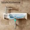 HOROW Hänge Waschbecken - 454 x 226 x 129 mm - Wandmontage Produktbild-Vorschau 7