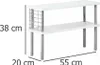KESPER Küchenregal 2 Ebenen weiß – 55 x 20 x 38 cm –  Holz Produktbild-Vorschau 3