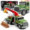 Malplay Lastwagen mit Kran Holzballen Light Sound Moving Produktbild-Vorschau 1