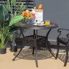 Tavolo da giardino con foro per ombrellone COSTWAY, tavolo Anteprima dell’immagine prodotto 2