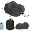Reisekissen Memory Foam,Reisekissen mit Haube,Bequemes Produktbild-Vorschau 5