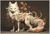 Wallario Wandbild Magischer Fuchs mit floralen Details, Produktbild-Vorschau 1